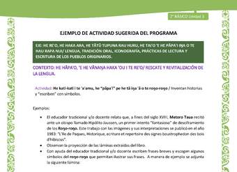 Actividad sugerida LC02 - Rapa Nui - U3 - N°04: Inventan historias y “escriben” con símbolos. Actividad sugerida LC02 - Rapa Nui - U3 - N°04: Inventan historias y “escriben” con símbolos.