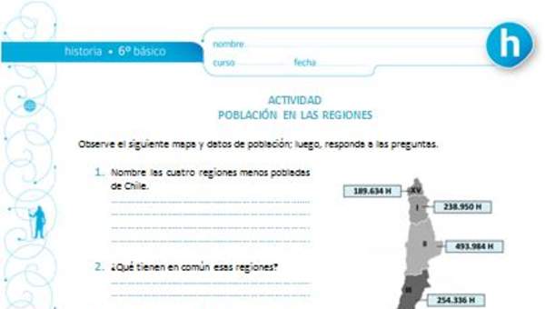 Población en las regiones Población en las regiones