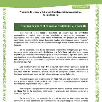 01-Orientaciones al docente - LC01-RAPANUI - U03 - INTRODUCCIÓN 01-Orientaciones al docente - LC01-RAPANUI - U03 - INTRODUCCIÓN