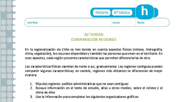 Comparación relieve Comparación relieve