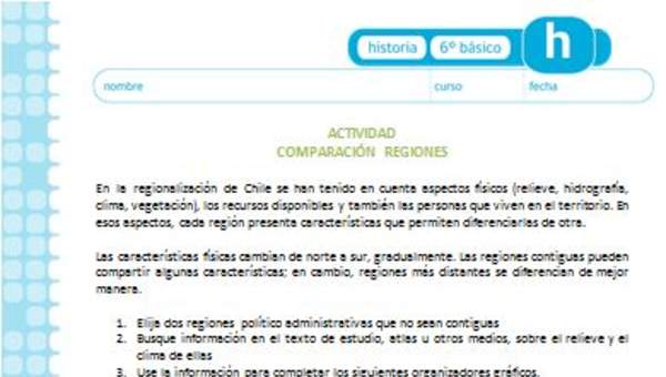 Comparación relieve Comparación relieve