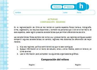 Comparación relieve Comparación relieve