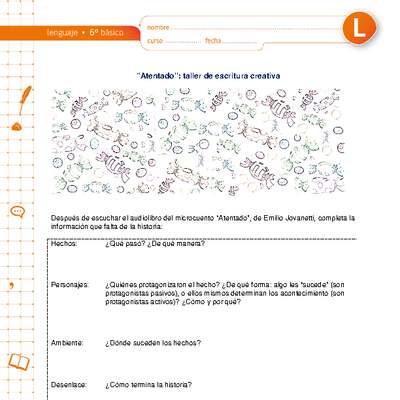 "Atentado": taller de escritura creativa "Atentado": taller de escritura creativa