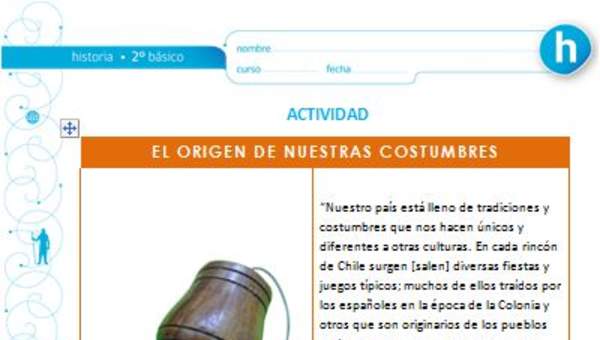 El origen de nuestras costumbres El origen de nuestras costumbres