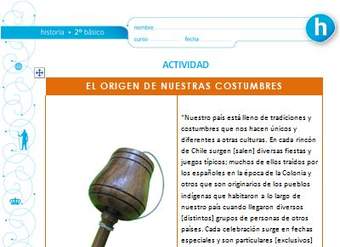 El origen de nuestras costumbres El origen de nuestras costumbres