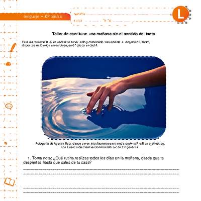 "El tacto": taller de escritura "El tacto": taller de escritura