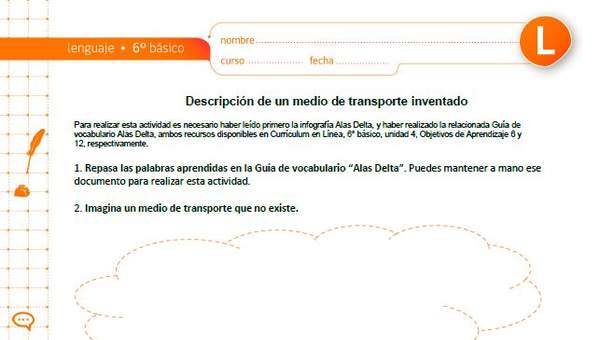 Descripción de un medio de transporte inventado Descripción de un medio de transporte inventado