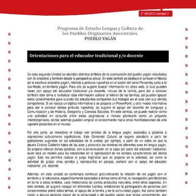 Orientaciones para el educador - LC01 -YAG - Unidad 2 - Introducción Orientaciones para el educador - LC01 -YAG - Unidad 2 - Introducción