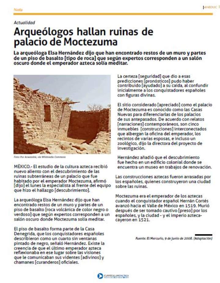 Arqueólogos hallan ruinas de palacio de Moctezuma Arqueólogos hallan ruinas de palacio de Moctezuma