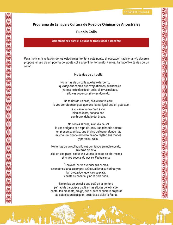 Orientaciones al docente - LC01 - Colla - U4 - Poema Orientaciones al docente - LC01 - Colla - U4 - Poema