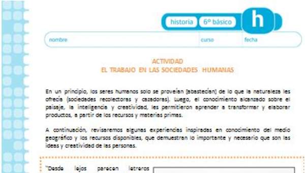 El trabajo en las sociedades humanas El trabajo en las sociedades humanas