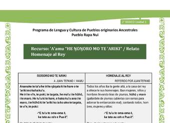 Relato: Homenaje al Rey Relato: Homenaje al Rey