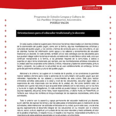 Orientaciones para el educador tradicional y/o docente Orientaciones para el educador tradicional y/o docente