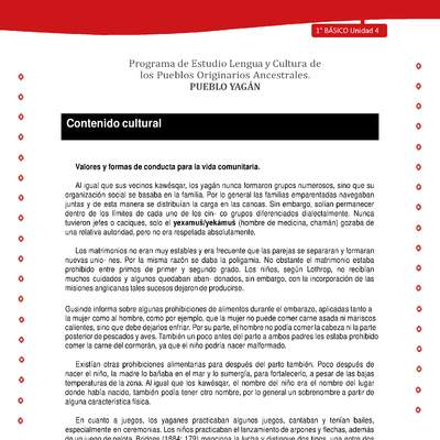 Contenido cultural: Valores y formas de conducta para la vida comunitaria Contenido cultural: Valores y formas de conducta para la vida comunitaria