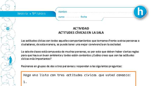 Actitudes cívicas en la sala Actitudes cívicas en la sala