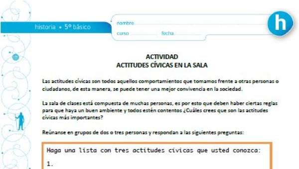 Actitudes cívicas en la sala Actitudes cívicas en la sala