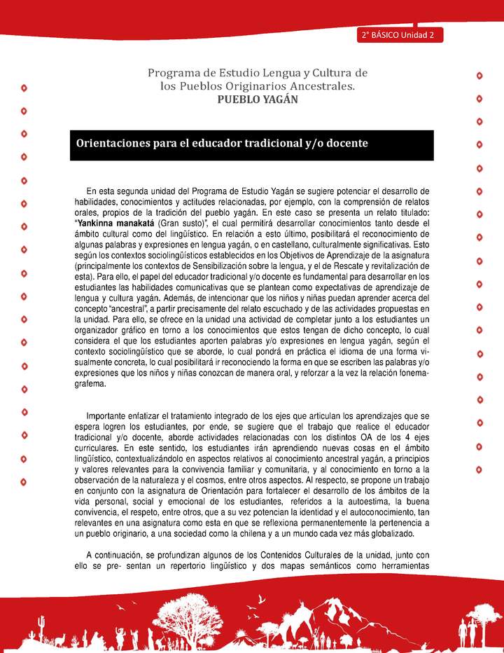 Orientaciones para el educador tradicional y/o docente Orientaciones para el educador tradicional y/o docente