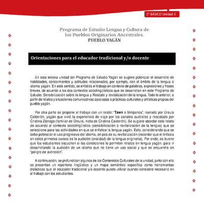 Orientaciones para el educador tradicional y/o docente Orientaciones para el educador tradicional y/o docente