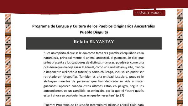 Relato EL YASTAY Relato EL YASTAY