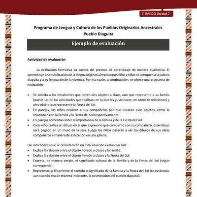 Ejemplo de evaluación Ejemplo de evaluación