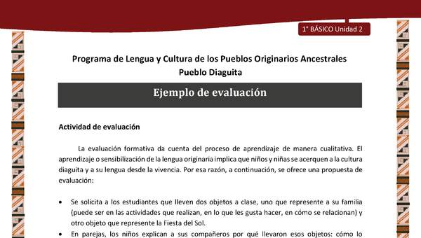 Ejemplo de evaluación Ejemplo de evaluación