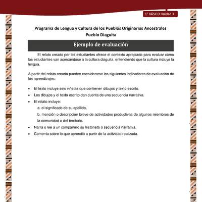 Ejemplo de evaluación Ejemplo de evaluación