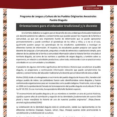 Orientaciones para el educador tradicional y/o docente Orientaciones para el educador tradicional y/o docente