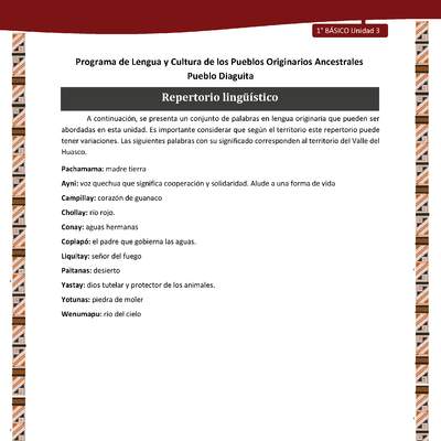 Repertorio lingüístico Repertorio lingüístico