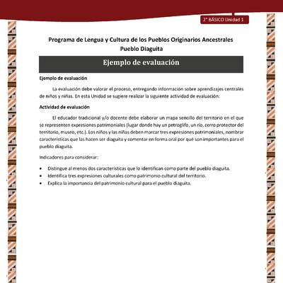 Ejemplo de evaluación Ejemplo de evaluación