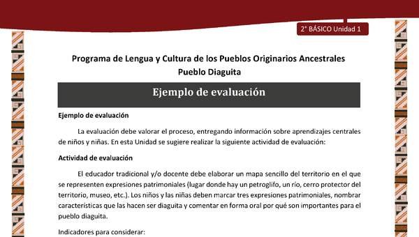 Ejemplo de evaluación Ejemplo de evaluación