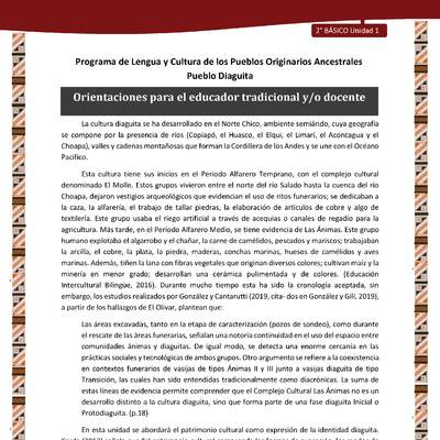 Orientaciones para el educador tradicional y/o docente Orientaciones para el educador tradicional y/o docente