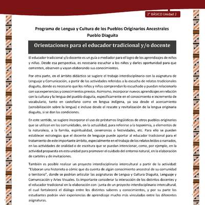 Orientaciones para el educador tradicional y/o docente Orientaciones para el educador tradicional y/o docente