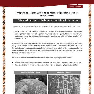 Orientaciones para el educador tradicional y/o docente Orientaciones para el educador tradicional y/o docente