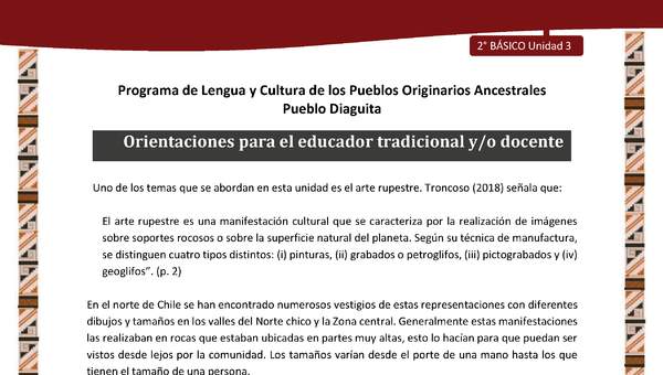 Orientaciones para el educador tradicional y/o docente Orientaciones para el educador tradicional y/o docente
