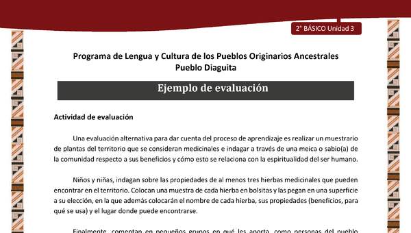 Ejemplo de evaluación Ejemplo de evaluación
