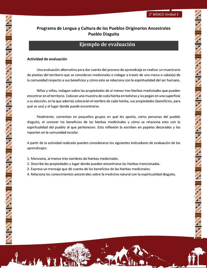 Ejemplo de evaluación Ejemplo de evaluación