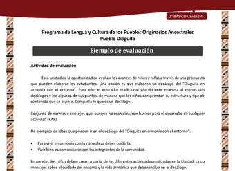 Ejemplo de evaluación Ejemplo de evaluación