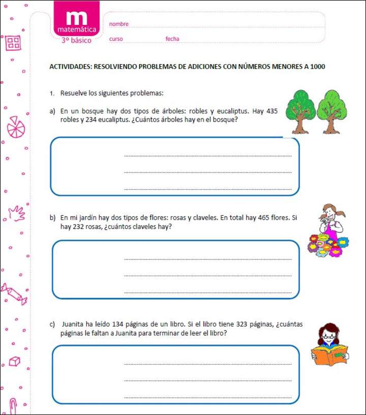 Resolviendo problemas de adiciones con números menores a 1000 Resolviendo problemas de adiciones con números menores a 1000