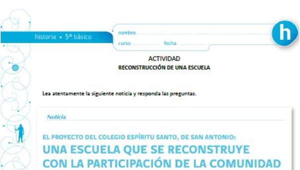 Reconstrucción de una escuela Reconstrucción de una escuela