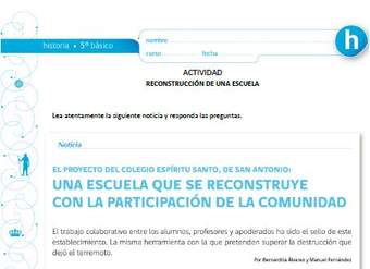 Reconstrucción de una escuela Reconstrucción de una escuela