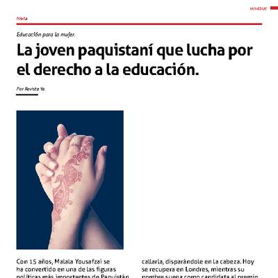 La lucha de Malala Yousafzai La lucha de Malala Yousafzai