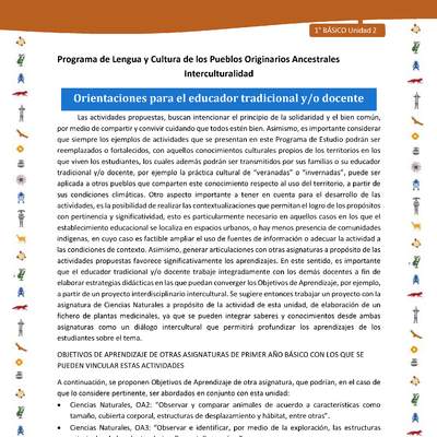 Orientaciones para el educador tradicional y/o docente Orientaciones para el educador tradicional y/o docente