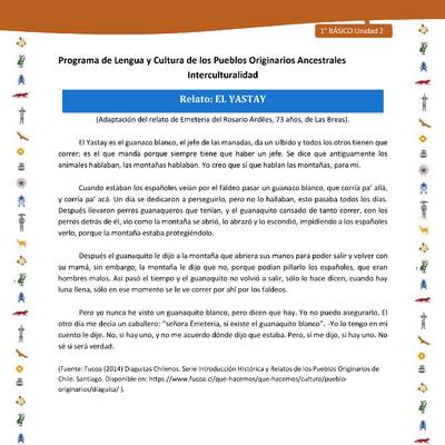 Relato: EL YASTAY Relato: EL YASTAY