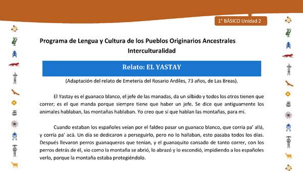 Relato: EL YASTAY Relato: EL YASTAY