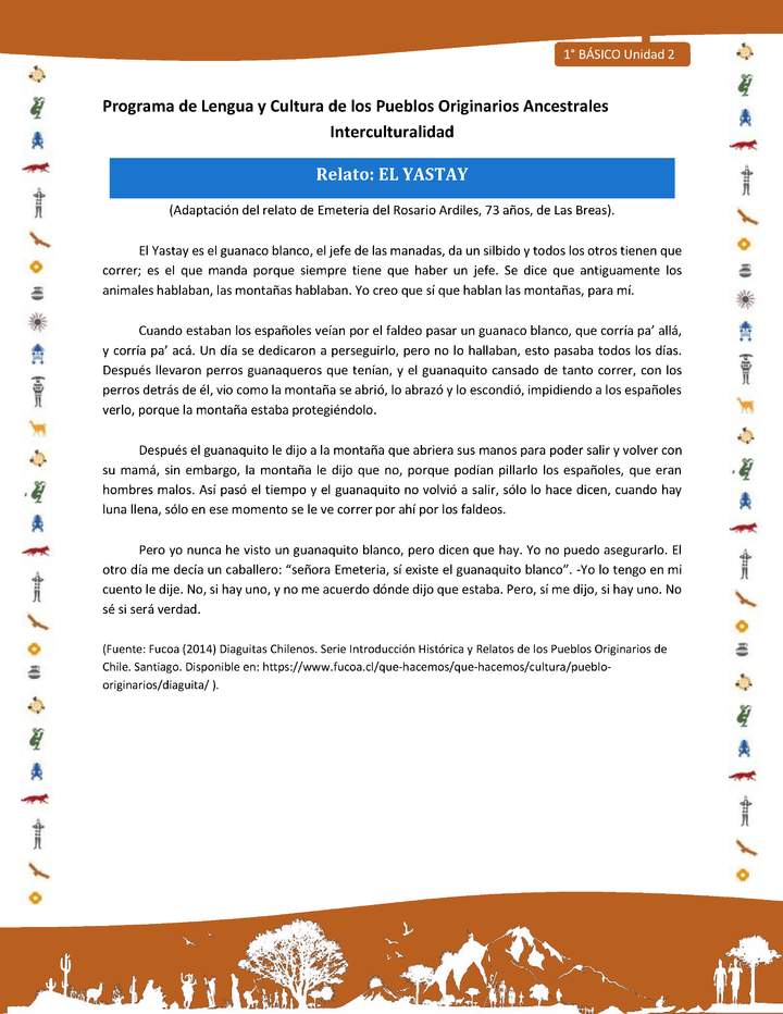 Relato: EL YASTAY Relato: EL YASTAY