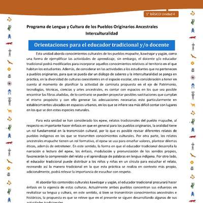 Orientaciones para el educador tradicional y/o docente Orientaciones para el educador tradicional y/o docente