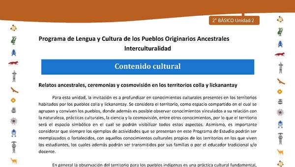 Contenido cultural Contenido cultural