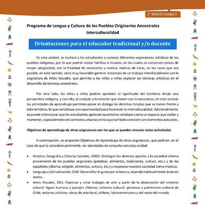 Orientaciones para el educador tradicional y/o docente Orientaciones para el educador tradicional y/o docente