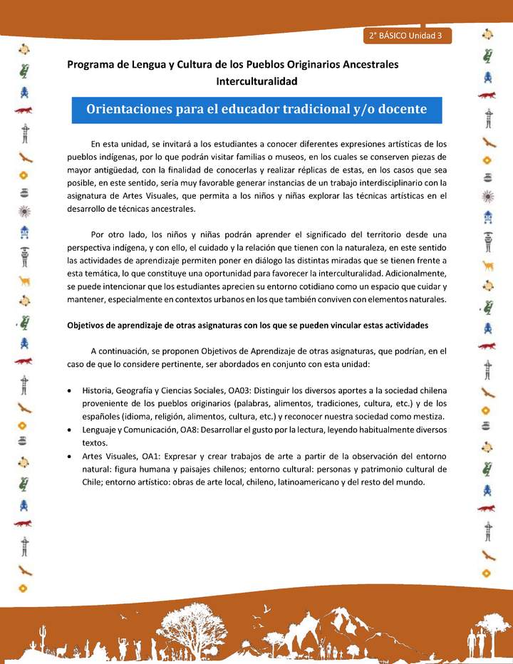 Orientaciones para el educador tradicional y/o docente Orientaciones para el educador tradicional y/o docente