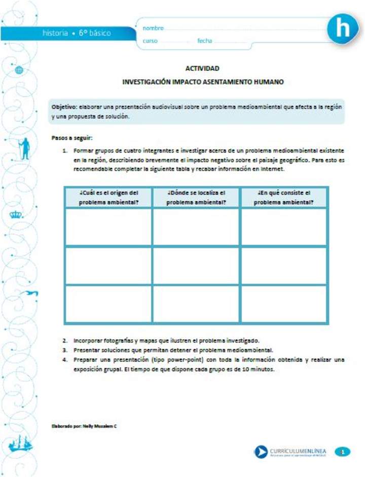 Investigación impacto asentamiento humano Investigación impacto asentamiento humano